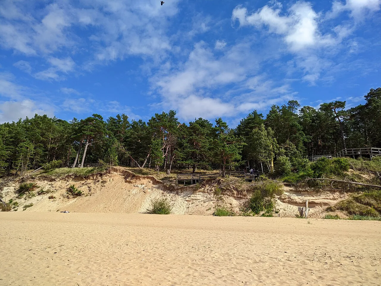 Het strand bij de Witte Duin in Saulkrasti, de badplaatsgemeente met een huwelijksboom deze zomer.